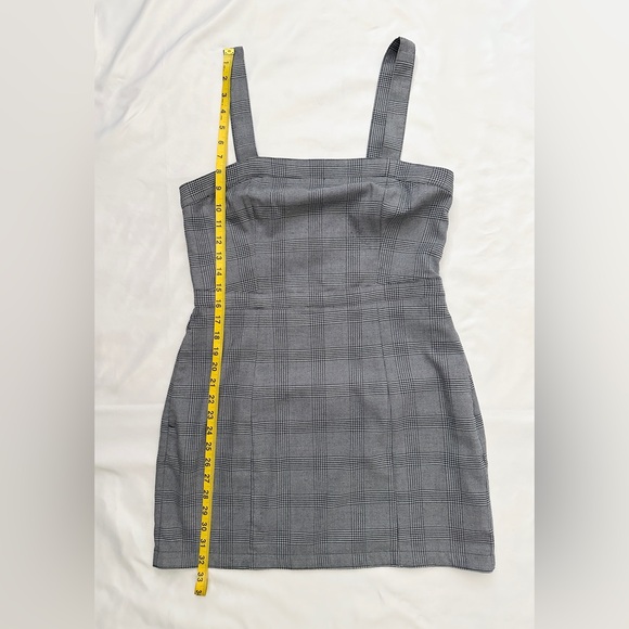 Abercrombie & Fitch Plaid Houndstooth Pinafore Dress - Grey/Black - MP - Picture 12 of 13